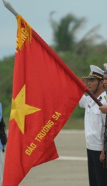 [Photograph of Viet Nam Army flag in Spratly Islands]